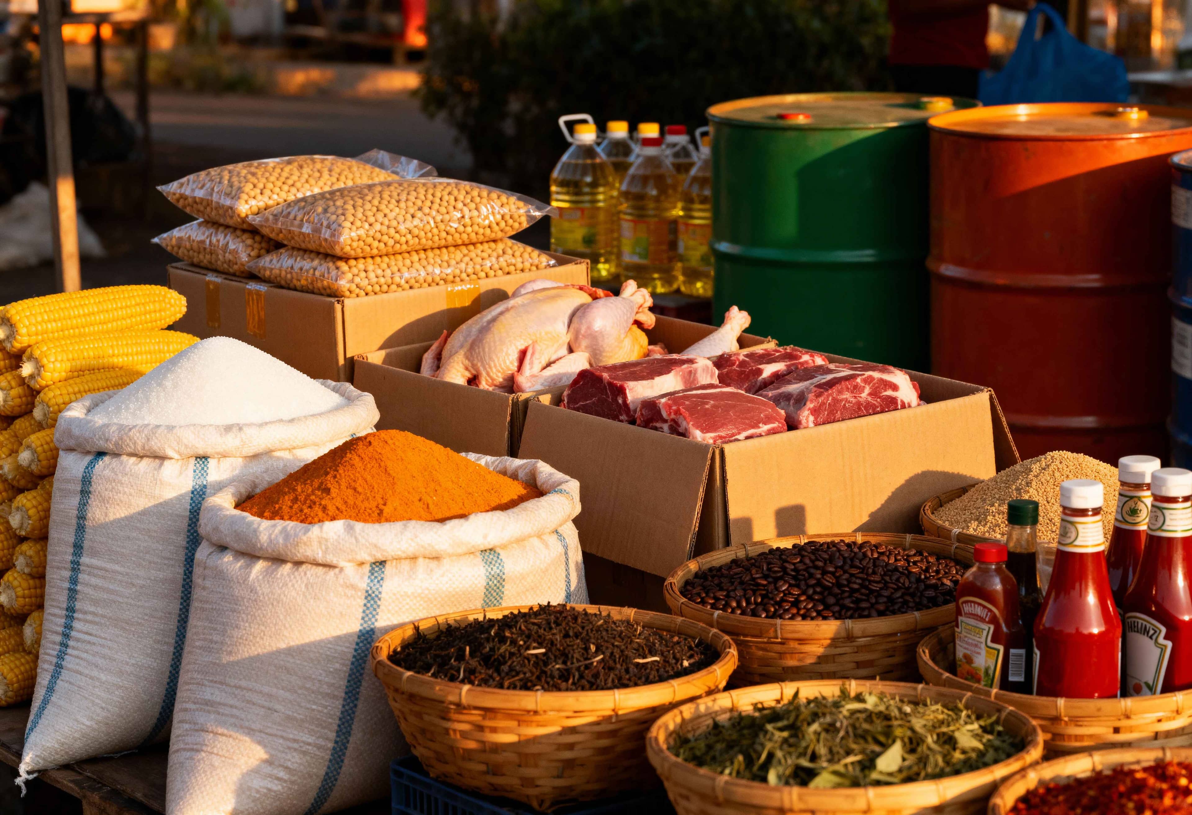 B2B Food Export Solutions - Global Supply of Frozen Meats & Grains